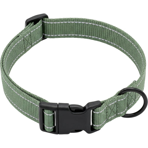 Nookn Adjustable Nylon Dog Collar 38-56 cm Sage Reflective Thread - Product view